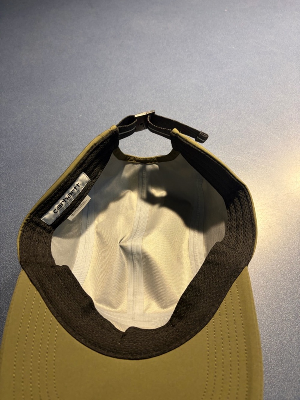 Carhartt Olive Green Strapback Cap with Interior Logo - Picture 4 of 5